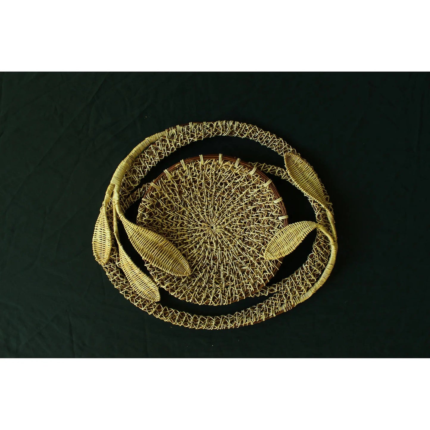 Anne Scarpa McCauley Flat Sculptural Leaf Basket 6 Artistic Artisan Hand Crafted Baskets