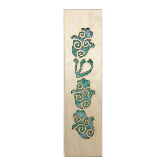 Beames Design Hamsa Mezuzah in Green