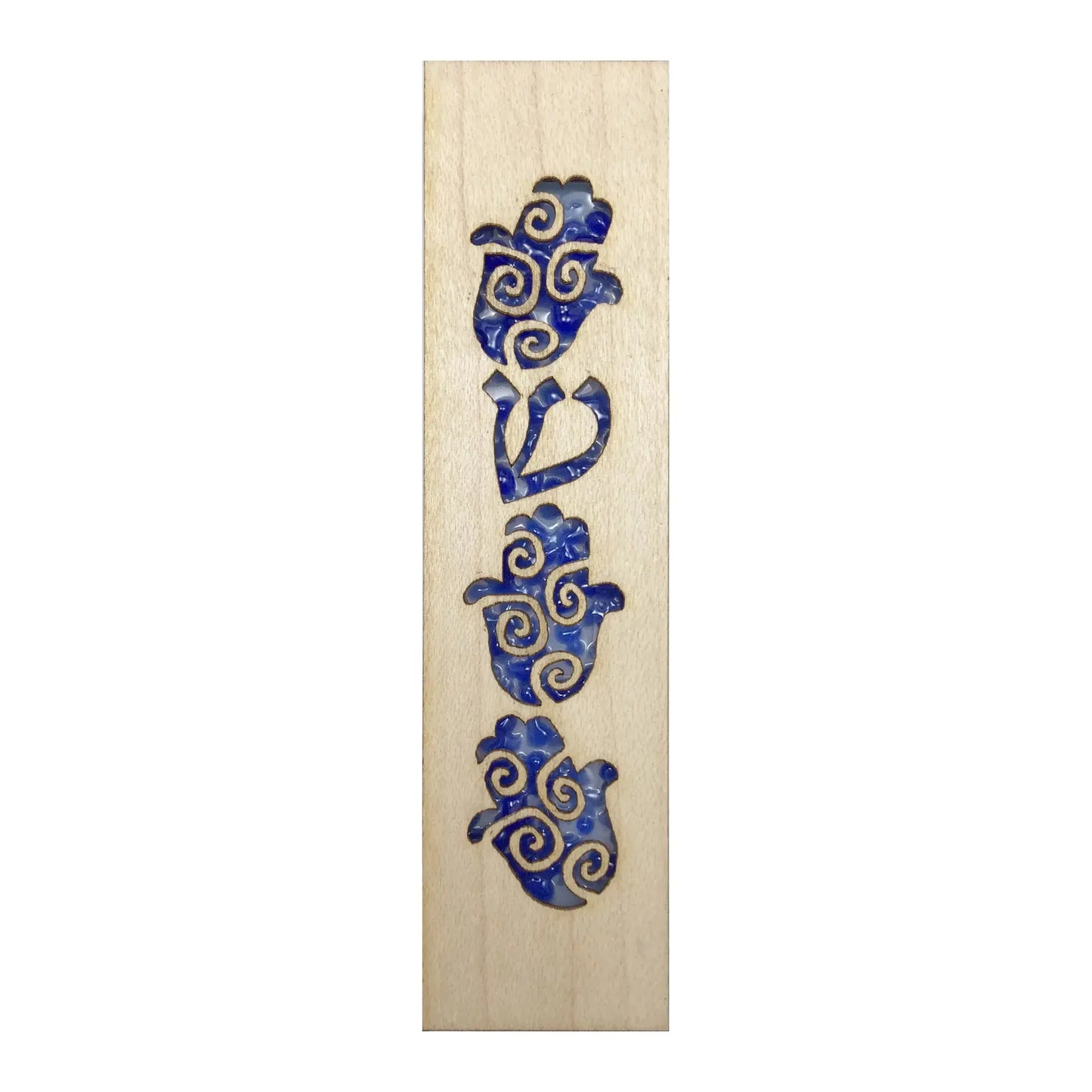Beames Designs Hamsa Mezuzah in Blue