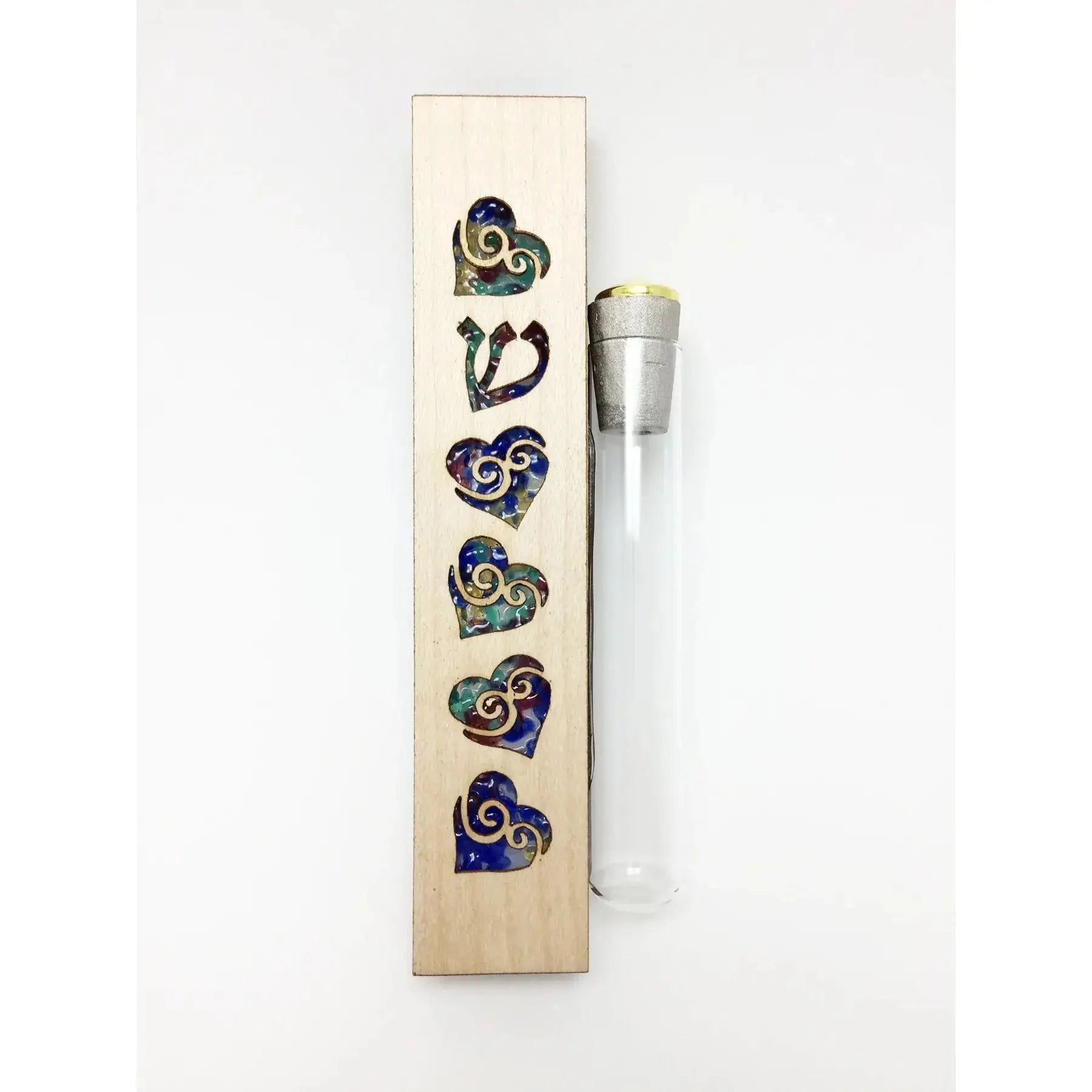 Beames Design Wedding Heart Mezuzah in Rainbow
