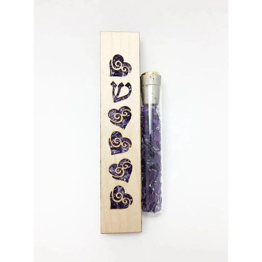 Beames Design Wedding Heart Mezuzah in Purple
