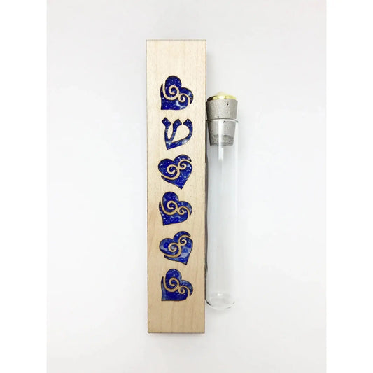 Beames Design Wedding Heart Mezuzah in Blue