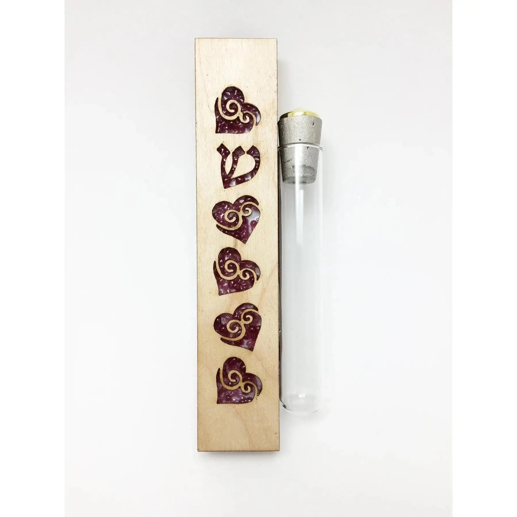 Beames Design Heart Wedding Shards Mezuzah in Pink