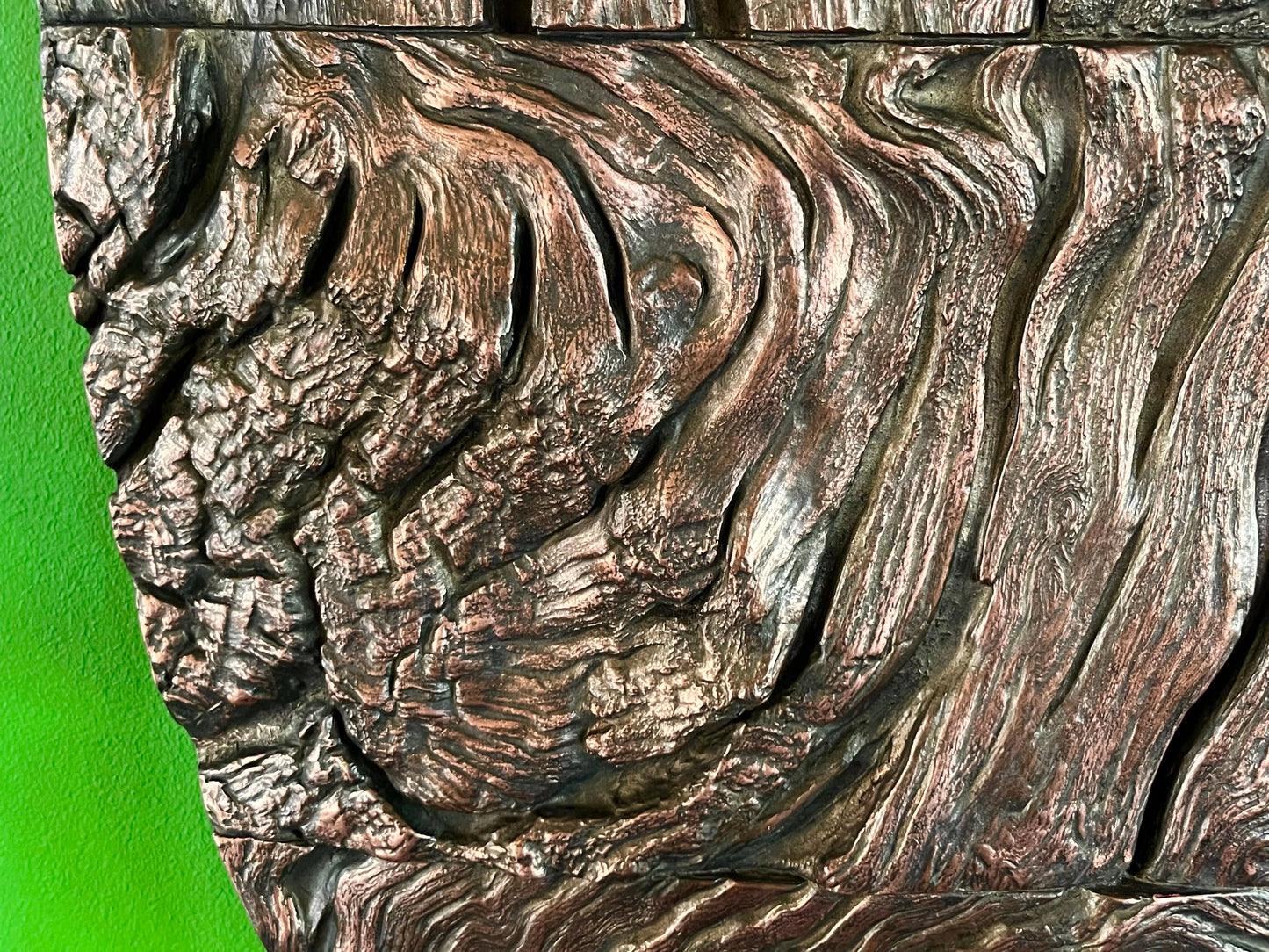 Close-up of a textured gypsum surface san Quentin Shield