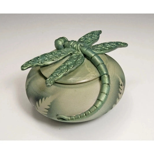 Bonnie Belt Ceramics Hand-Thrown Hand-Built Stoneware Dragonfly Jar Artistic Artisan Designer Pottery Jars