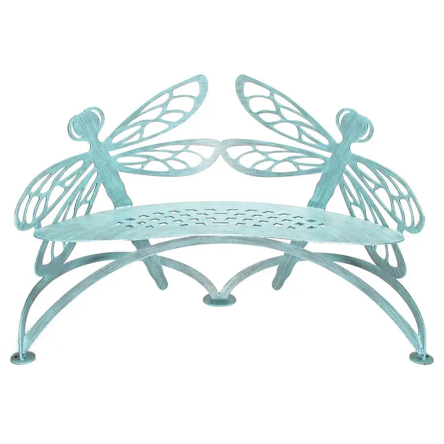 Cricket Forge indoor outdoor dragonfly bench