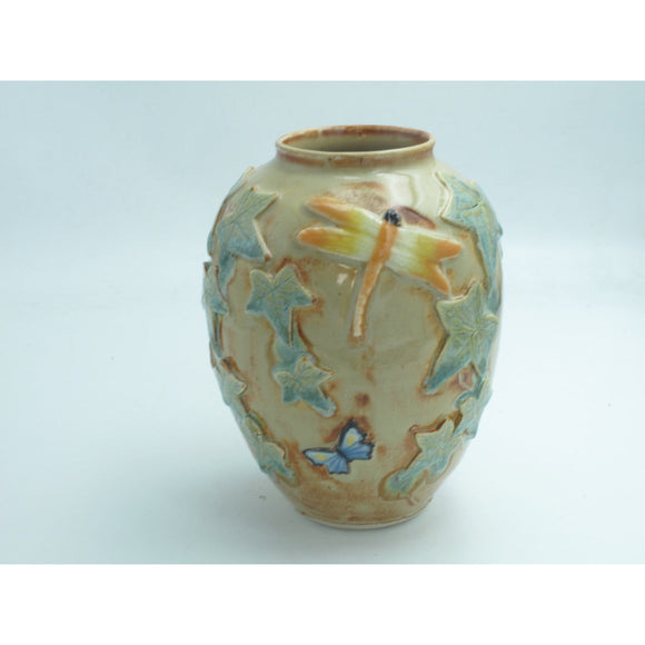 Dorothy Bassett of White Dog Porcelain Eight-inch Rainy Day Garden Vase Artistic Artisan Designer Functional Pottery