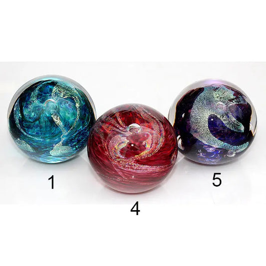 Glass Rocks Dottie Boscamp Dichroic Glass Paperweights Artisan Handblown Art Glass Paperweights