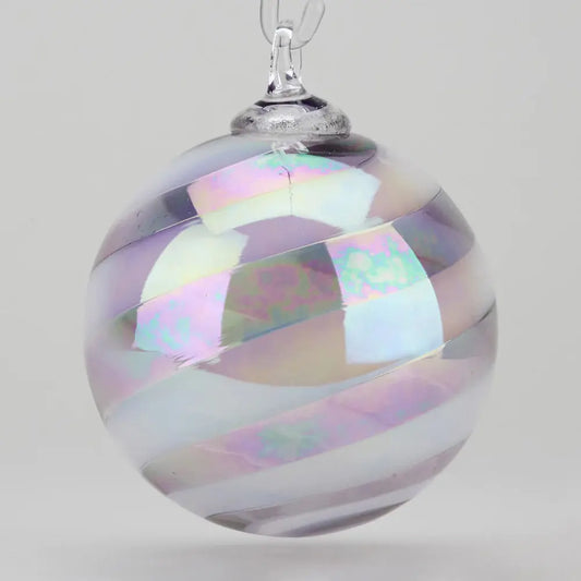 Glass eye Grape smash Swirl Ornament