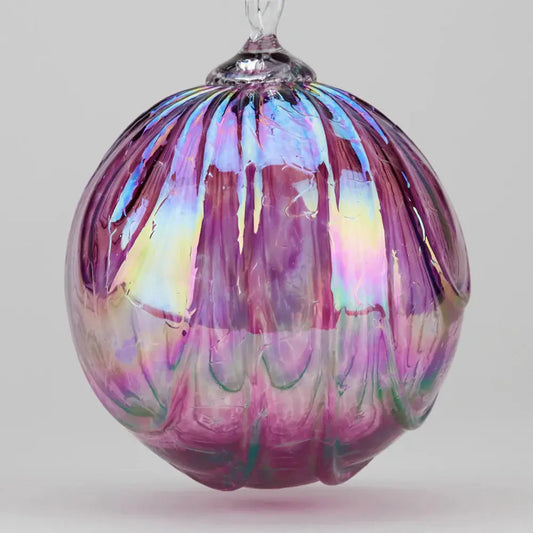 Glass Eye Huckleberry Drape Round Ornament