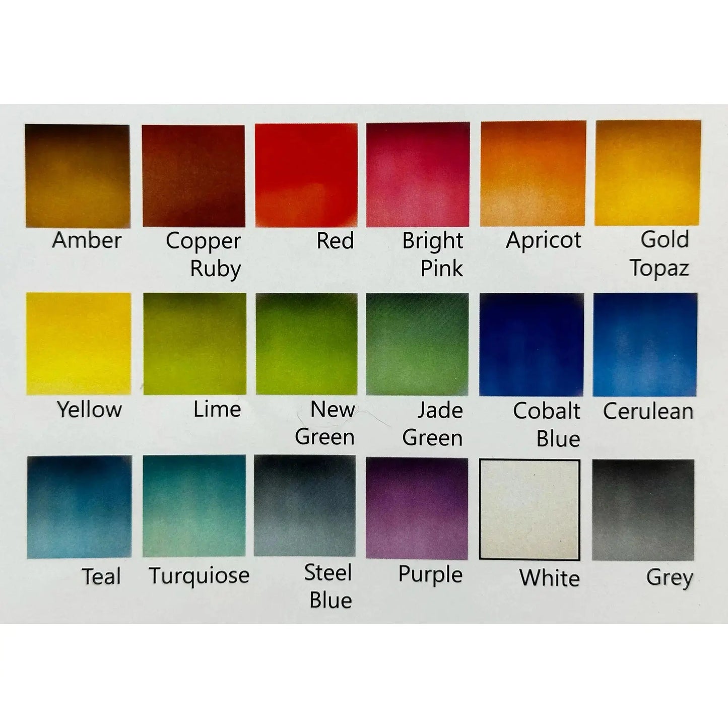 Hot Glass Alley Colors Available