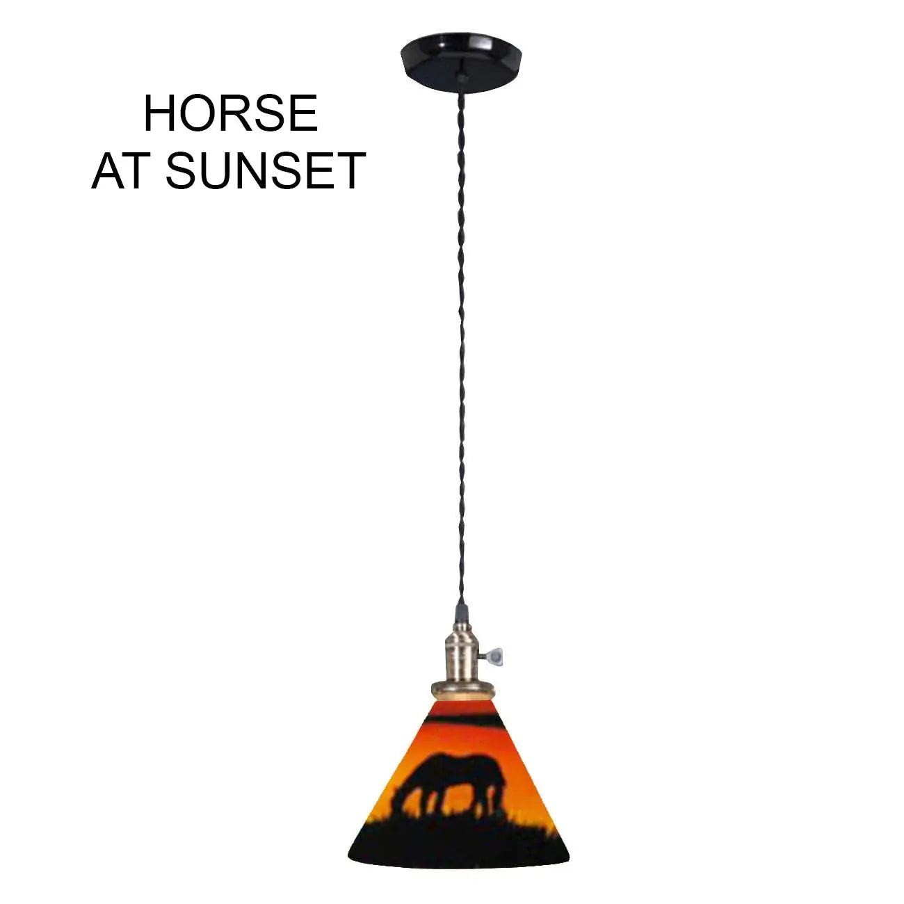 Horse at Sunswet Pendant Lamp