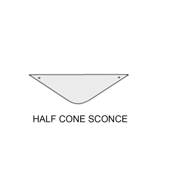 Jamie Barthel Reverse Hand Painted Glass Half Cone Sconce Artistic Artisan Designer Sconces