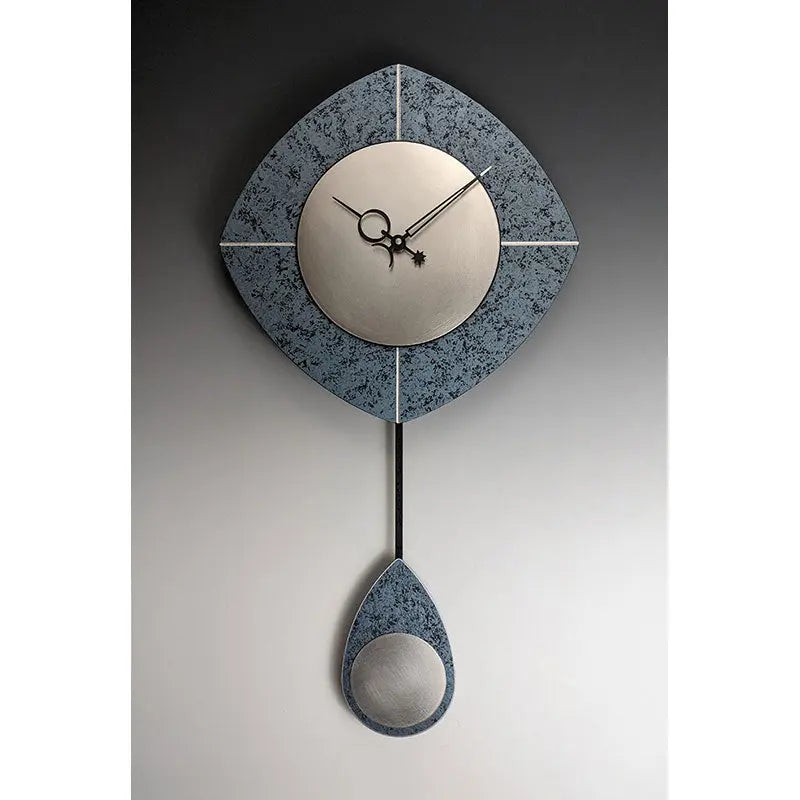 Leonie Lacouette L Drop Wall Clock in Blue and Silver