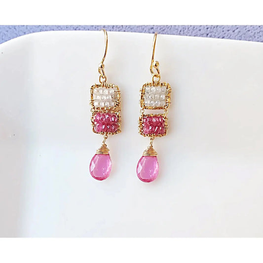 Rose Double Box Earrings