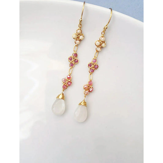 Rosey Mix Clover Earrings