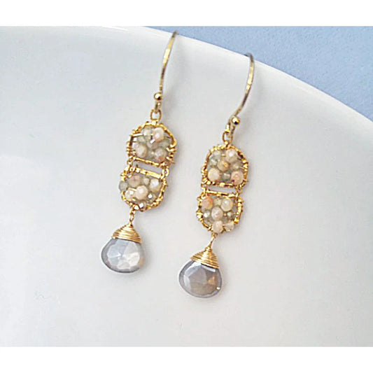 Sand Double Scallop Earrings