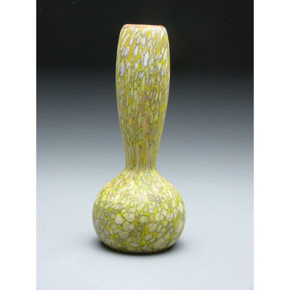 Bottle in Yellow Handblown Glass Vase by Thomas Spake Studios Artisan Handblown Art Glass Vases