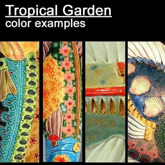 Cathy and Carie Crain of Crain Pottery Art Studio Tropical Colorway