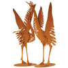 Cricket Forge Straight Necked Crane Sculpture Artistic Functional Outdoor Indoor Sculptures Rust Patina