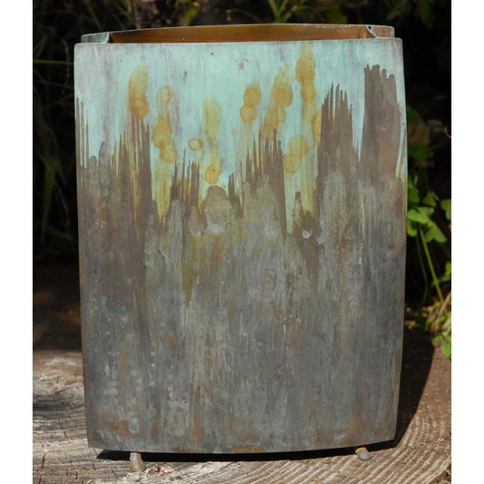 Square Tri Colored Vase