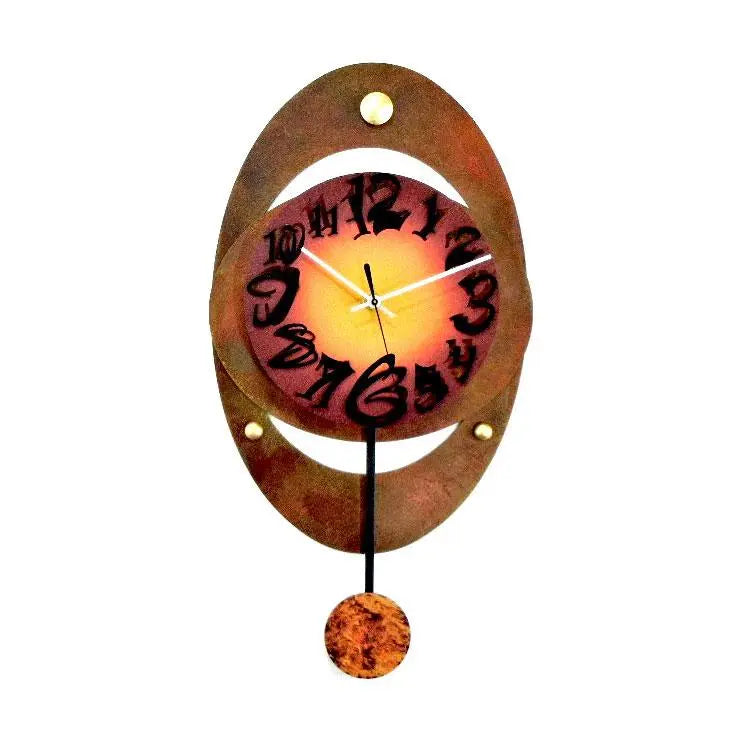 David Scherer Large Oval 21 Wall Clock Artistic Artisan Crafted Designer Clocks