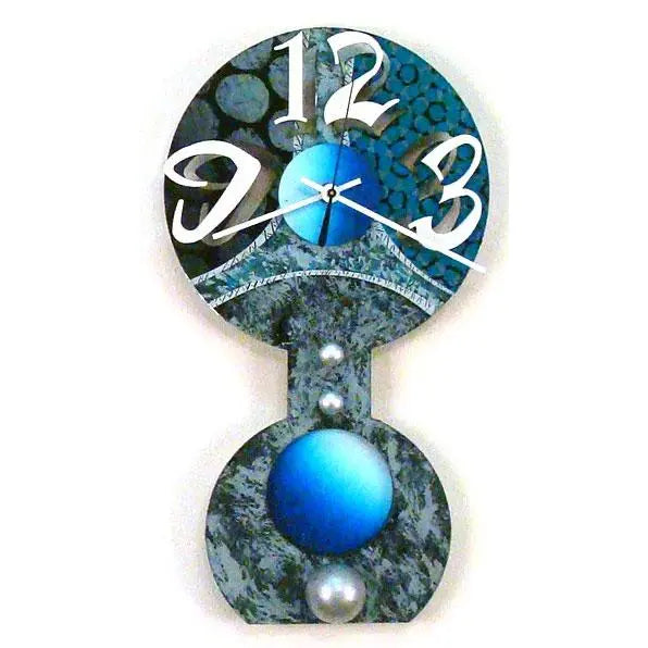 David Scherer Pendulum Wall Clock Zapp Grey Artistic Artisan Designer Handmade Clocks