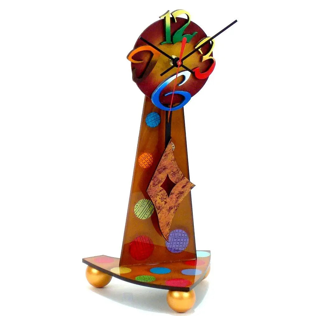 David Scherer Table Top Gold Artistic Artisan Designer Handmade Clocks