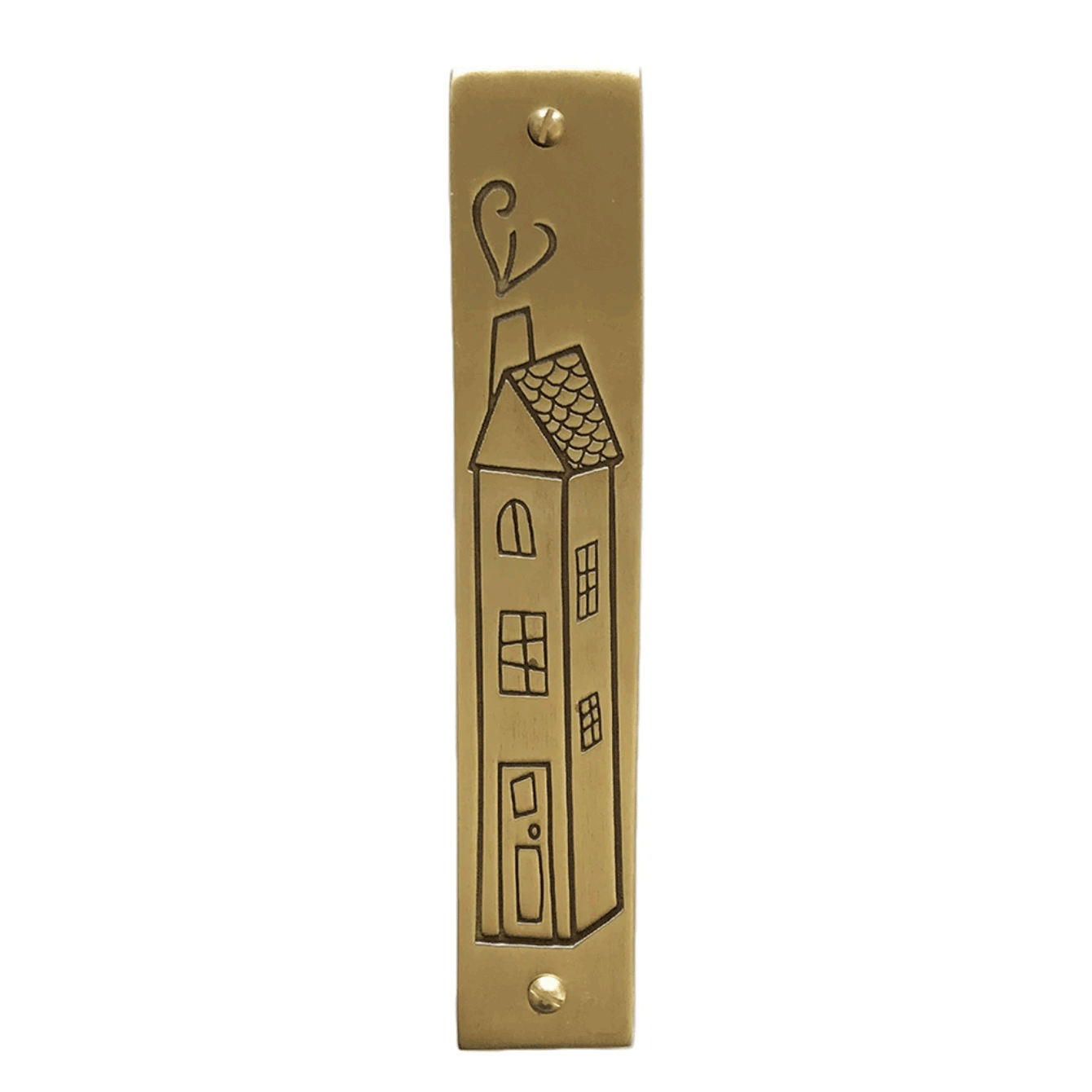 Brass Home Sweet Home Mezuzah Judaica Emily Rosenfeld