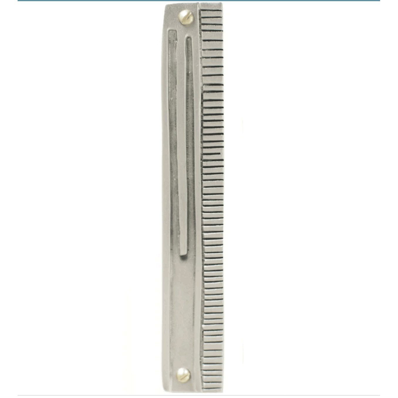 Emily Rosenfeld Judaica Pewter Deco Mezuzah Artistic Artisan Designer Judaica