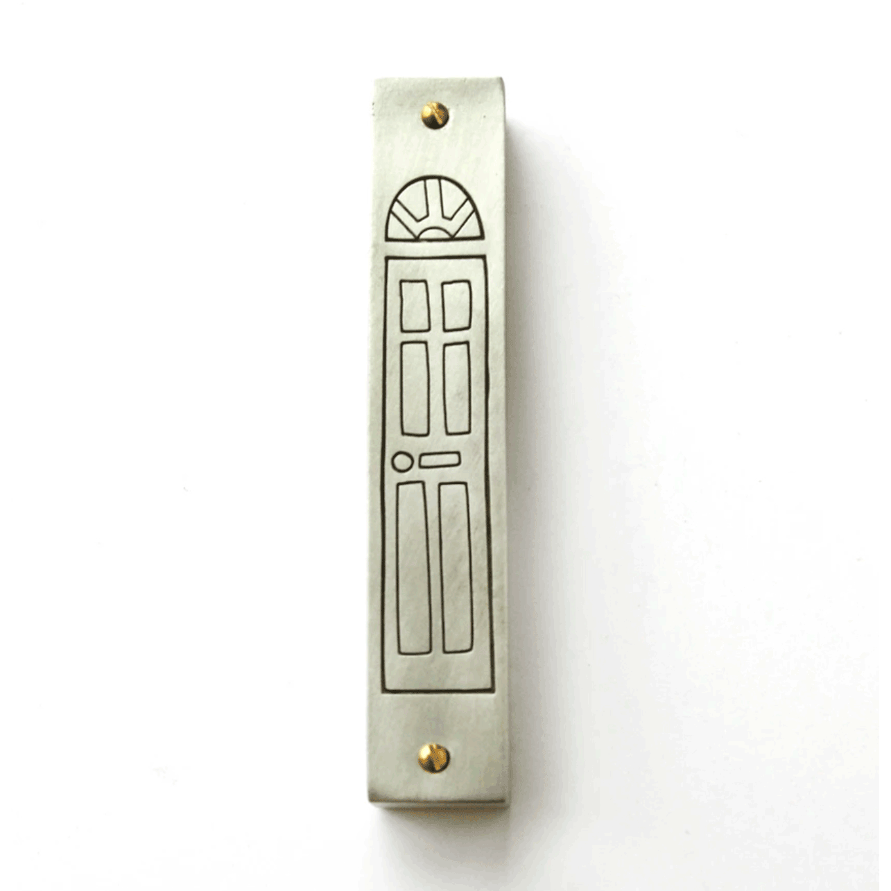 Emily Rosenfeld Judaica Pewter Door Mezuzah Artistic Artisan Designer Judaica
