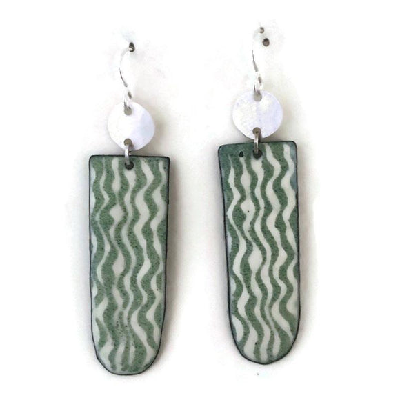 Enamel and Sterling Silver Earrings EE33 by Joanna Craft Jewelry Design