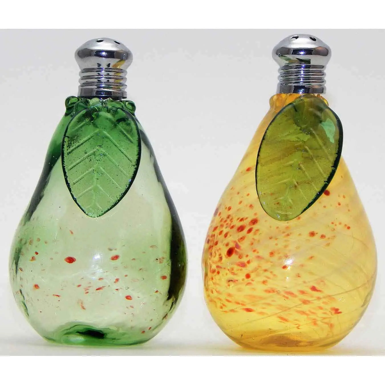 Four Sisters Art Glass Pears Blown Glass Salt and Pepper Shaker 211 Artistic Glass Salt and Pepper Shakers