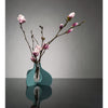Girardini Design Quad Droplet Vase in Natural Steel Aqua and White Artistic Artisan Designer Vases