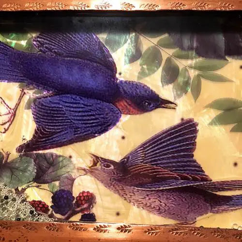 Grace Gunning Blue Birds Picture Light Artistic Artisan Designer Lighting