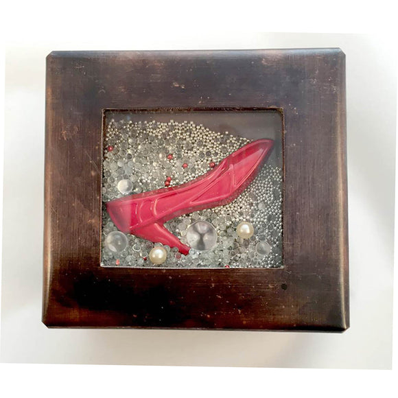 Grace Gunning Red High Heel Reliquary Box Artistic Artisan Designer Keepsake Boxes