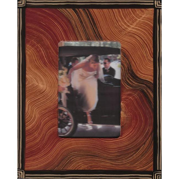 Grant Noren Painted Faux Finish Wood Photo Frame AFl159 Artistic Artisan Designer Photo Frames