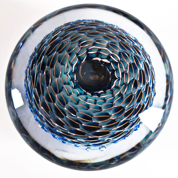 Grateful Gathers Glass By Danny Polk Jr Aqauanacci Flat Paperweight Artisan Crafted Hand Blown American Art Glass