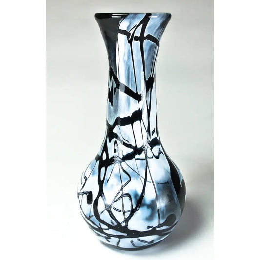 Grateful Gathers Glass by Danny Polk Moonlight Jazz Trumpet Vase Hand Blown American Art Glass