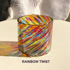 Handblown Glass  Drinker Glasses by Glass Eye Studio Rainbow Twist, set of two