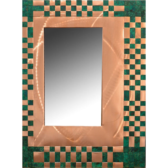 Heffernan Art Mirror Cash is King Artistic Handwoven and Painted Copper Mirrors