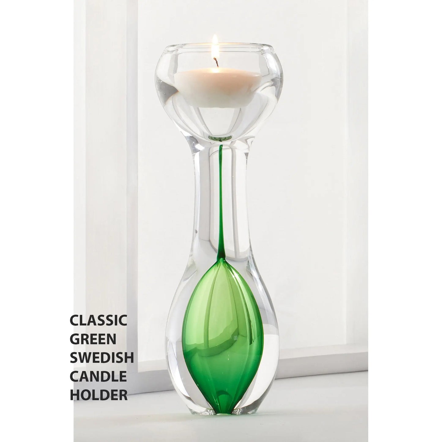 L. Classic Candle Holder in Green
