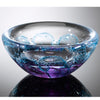 Hot Glass Alley Jake Pfeifer Foil Swedish Purple Bowl, Artistic Handblown Glass