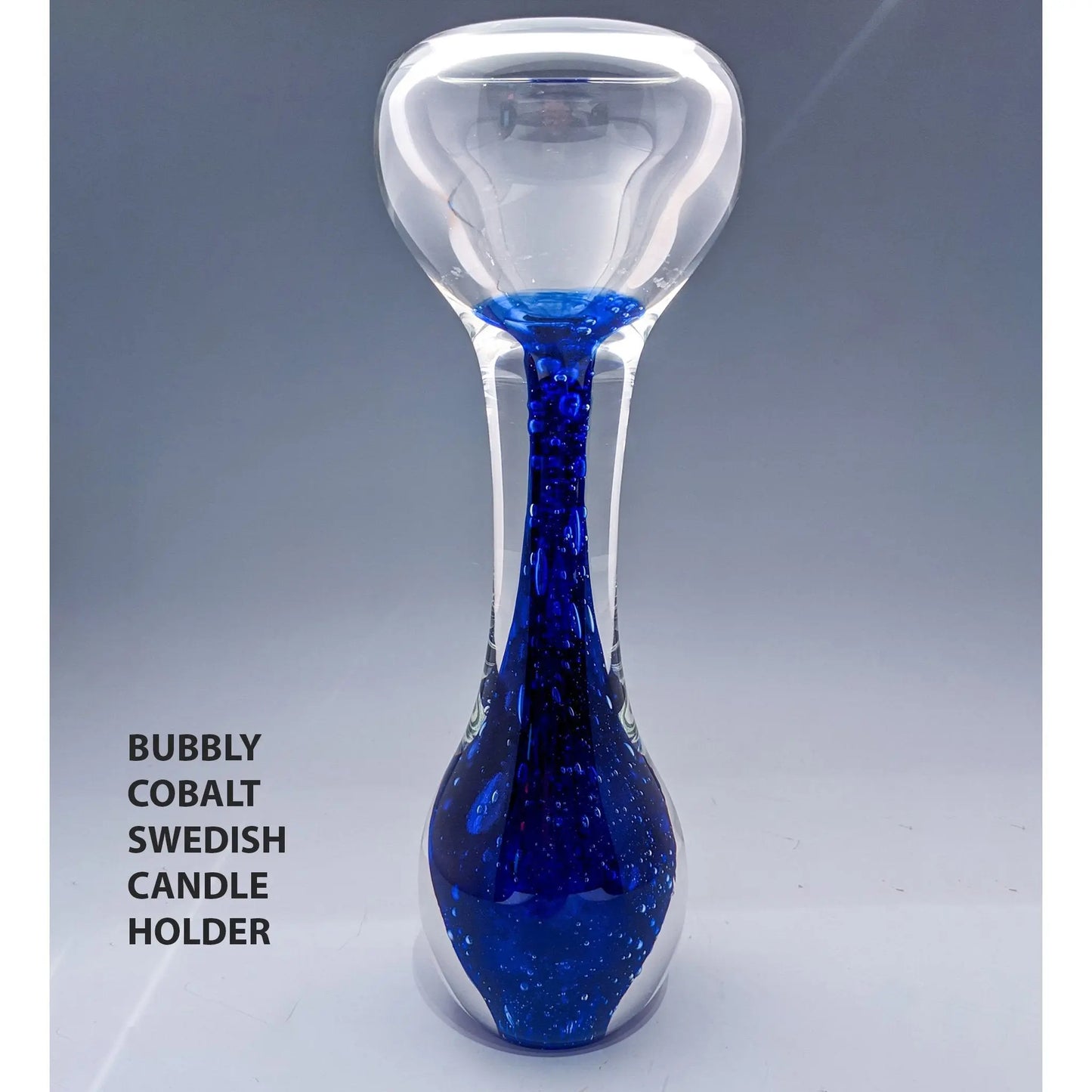 O. Bubbly Candle Holder in Cobalt Blue