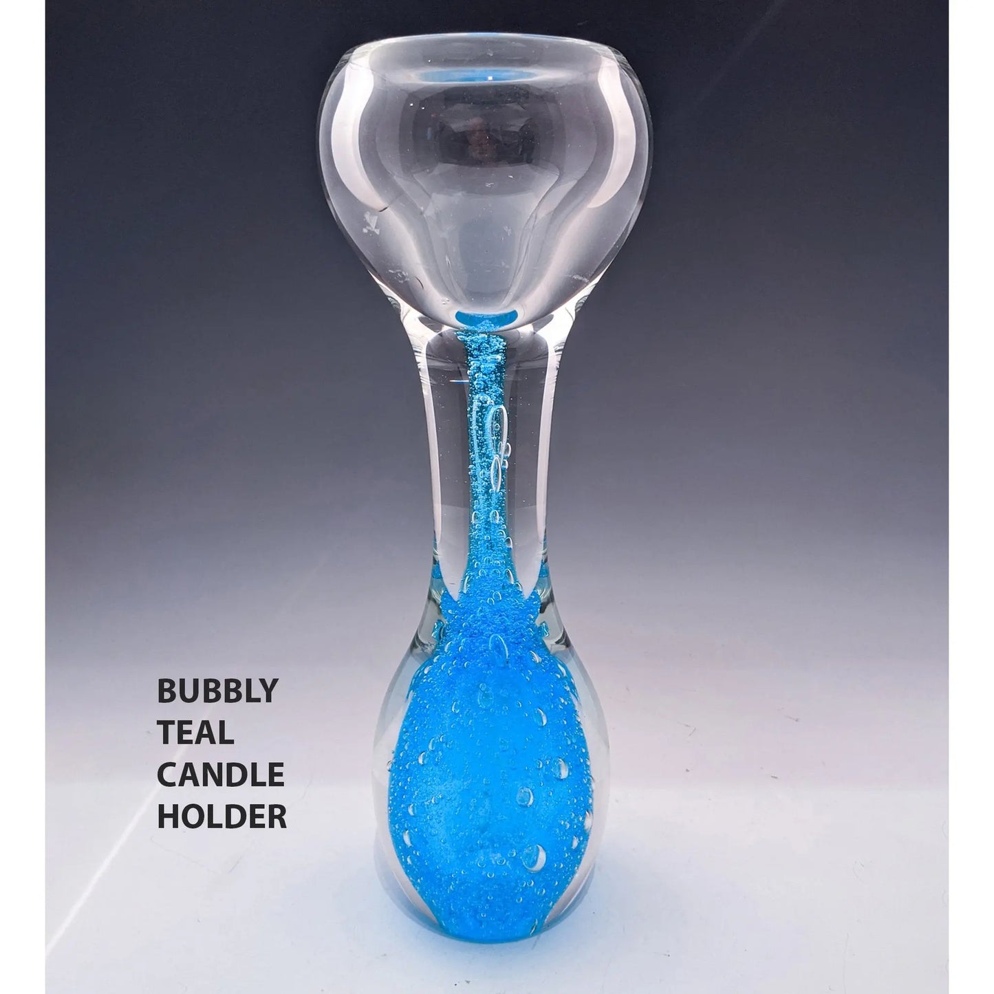 zF. Bubbly Candle Holder in Teal