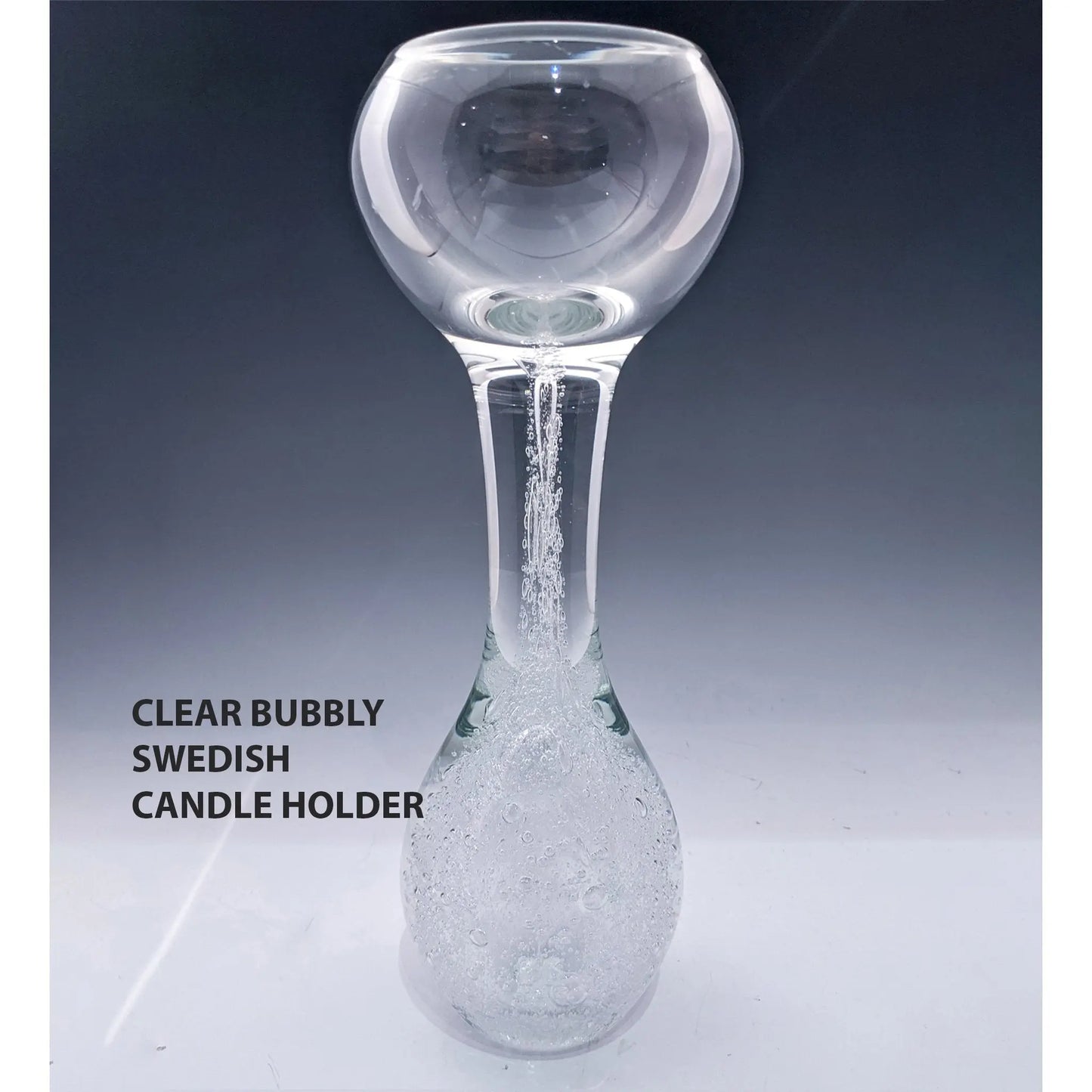 D. Bubbly Candle Holder in Clear
