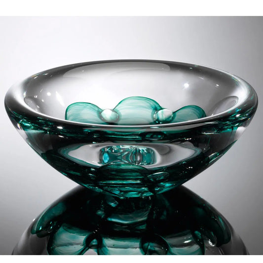 Hot Glass Alley Jake Pfeifer Shell Swedish Jade Green Bowl Artistic Handblown Glass