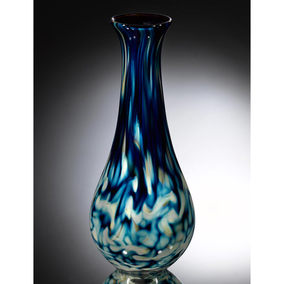Hot Glass Alley Jake Pfeifer Treasure Teardrop Pinch and Twist Vase Artistic Handblown Glass