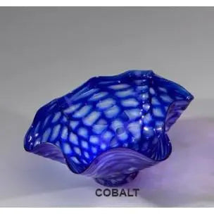Hot Glass Alley Scallop Bowl Cobalt