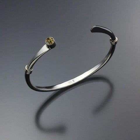 John Tzelepis Jewelry Sterling Silver Citrine Bracelet BRA021WCI-1 Handcrafted Artistic Artisan Designer Jewelry